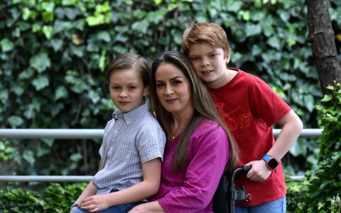 Sus hijos Tomás y Joaquín son su mayor fuente de felicidad.