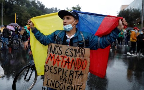 Denuncian la desaparición de 87 personas durante las protestas en Colombia.