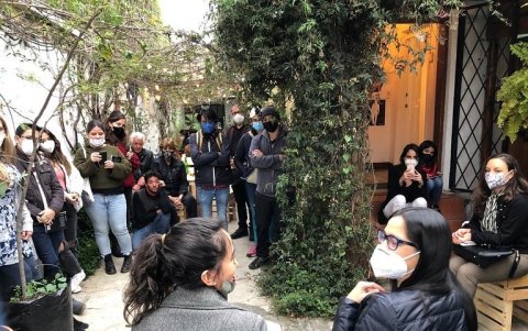 El lanzamiento de la obra fue en un evento íntimo en el centro cultural de la capital, Media Agua.