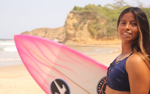 Génesis Borja nació en Playas y vive en Engabao. Estuvo en el Mundial de El Salvador en este año.