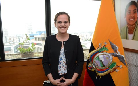 La ministra de Educación, María Brown, fue posesionada el 24 de mayo pasado, como parte del gabinete ministerial del presidente Guillermo Lasso.