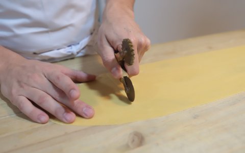 Tagliere ofrece 8 tipos de pasta: garganelli, farfalle, spaghetti, tagliatelle, strozzapreti, ravioli, tortelloni, cannelloni y lasagna.