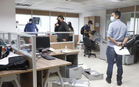 Las acciones se centraron más en el área de Sistema de la Corte de Guayaquil, donde fueron retenidos quienes laboran en el sitio.