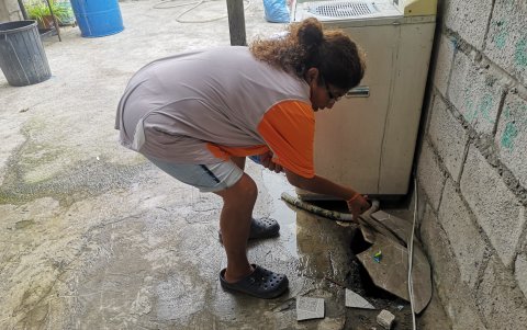 Hecho. Las aguas residuales colapsan incluso al interior de los hogares o desembocan en las cunetas de la ciudadela Maldonado y terminan en el río.