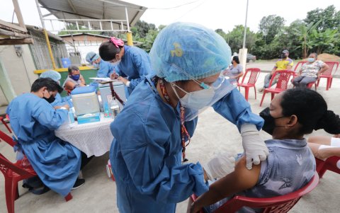 En esta jornada, la brigada contaba con vacunas de AstraZeneca y de Sinovac,