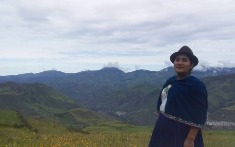 Tenesaca fue postulada por la Confederación del Movimiento Indígena de Chimborazo.