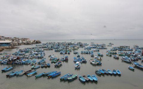 Las lanchas. Todas permanecieron apagadas, tanto en el puerto de Santa Rosa (en la imagen), como en Anconcito.