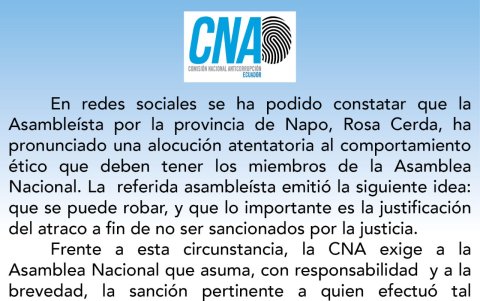 Comunicado de la CNA