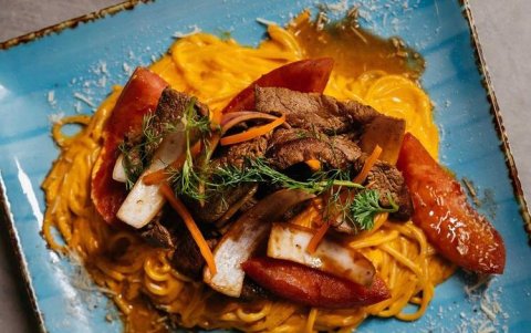 Lomo, uno de los platos preferidos de la propietaria.