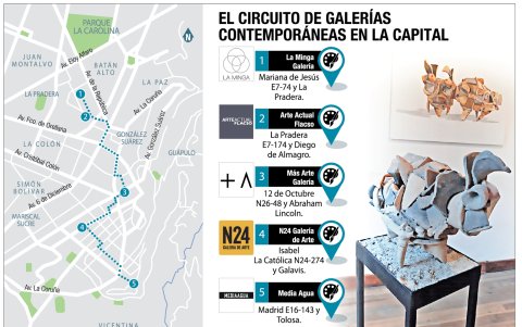 Muestra. Cuatro galerías en la capital invitan a un recorrido a pie o en bicicleta para apreciar el arte contemporáneo.