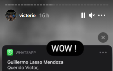 El mensaje de Lasso a Víctor.