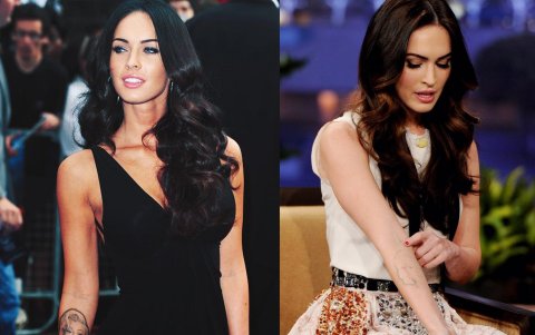 Meghan Fox se retiró un tatuaje dedicado a Marilyn Monroe.