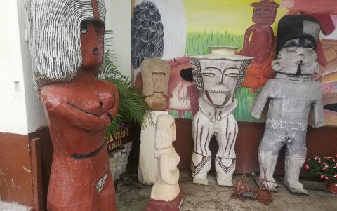 Parte de las reliquias que hay en el museo Valdivia.