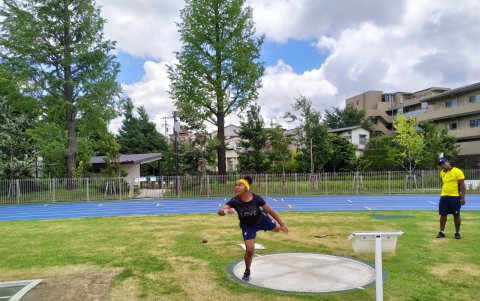Anahís Méndez, durante una de las prácticas en suelo nipón