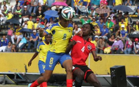 La jugadora, en uno de los encuentros con la selección ecuatoriana.