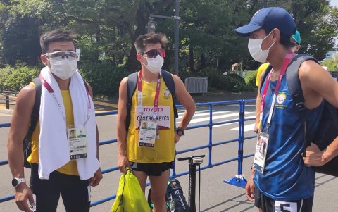 Sebastián Rosero, Darwin Castro y Diego Arévalo ahora se preparan para la prueba de 1.500 metros.