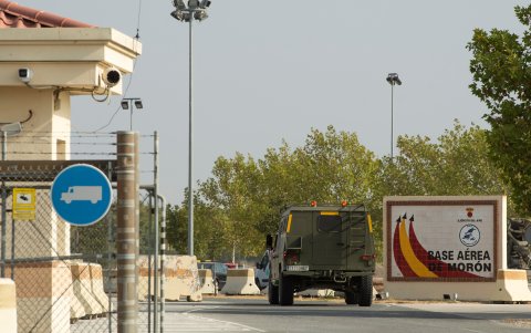 Base aérea de Morón, en Sevilla, donde están siendo atendidos parte de los afganos evacuados por Estados Unidos.