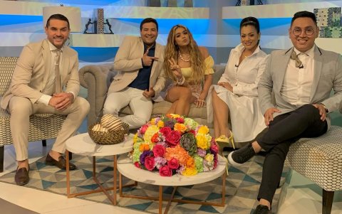 José Urrutia, Henry Bustamante, Adreína Bravo, Dora West y Lazito de la farándula.