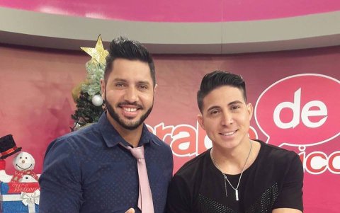 Nicolás con Don Day en 'Escuela de famosos'.'