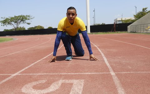 Bryan Maldonado volvió a la pista en al que se lesionó en febrero del 2020.