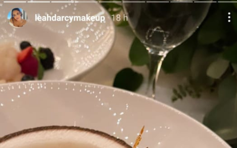 Foto del postre del matrimonio.