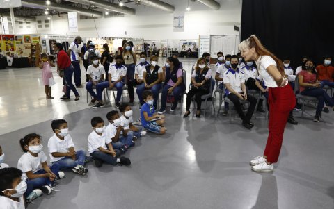 Jornada. Los más pequeños disfrutaron ayer de números lúdicos y artísticos.