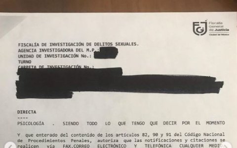 Denuncia de la creadora de contenido.