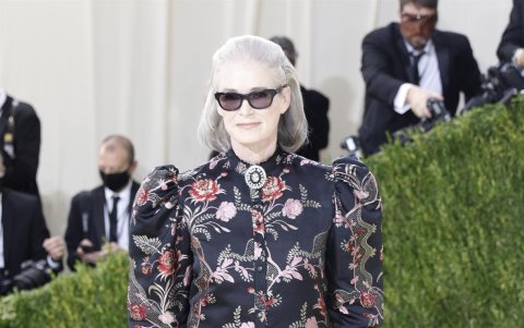 ​Lisa Love posa en la alfombra roja para la Met Gala 2021, el beneficio anual para el Costume Institute del Metropolitian Museum of Art.