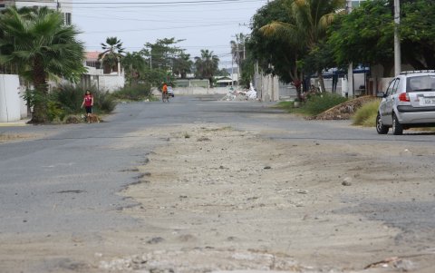 Situación. Este es el panorama en la avenida de uno de los balnearios más visitados de la Península.
