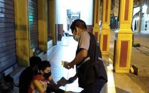 El centro de Guayaquil es el sitio escogido por la fundación para llevar su ayuda.