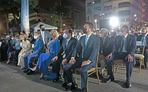 El presidente de la República, Guillermo Lasso y el exalcalde de Guayaquil, Jaime Nebot, asistieron a la sesión solemne.
