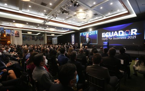 Inauguración del Ecuador Open For Business, el foro de inversiones más importante de la región, con la participación del presidente Guillermo Lasso.