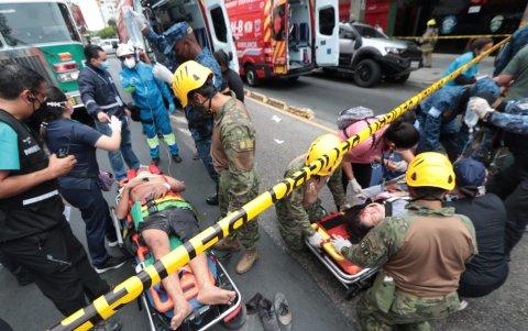 El simulacro se dearrollo en diferentes puntos de la ciudad, como en las calles Los Ríos y Hurtado.