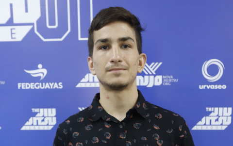 Enrique Guerrero, vicecampeón Panamericano 2021, se dio cita a la presentación de 'The Jiu Jitsu League'