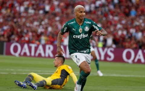 Deyverson, de Palmeiras, marcó el gol con el que su equipo ganó la Copa Libertadores.