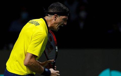 Emilio Gómez le dio dura lucha a Pablo Carreño, pero ante Medveded le costó más.