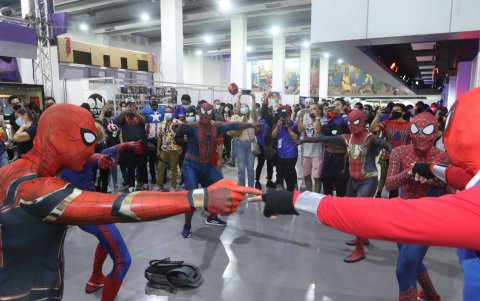 Los cosplayers fueron los que más llamaron la atención en el sitio.