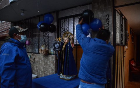 Una imagen del Divino Niño fue parte de la celebración.