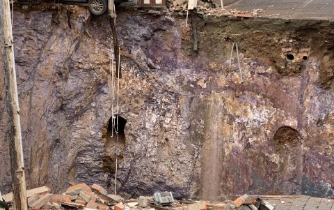 Imagen del socavón.