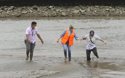 Durante el recorrido, hubo tramos donde parecía caminar sobre tierras movedizas.