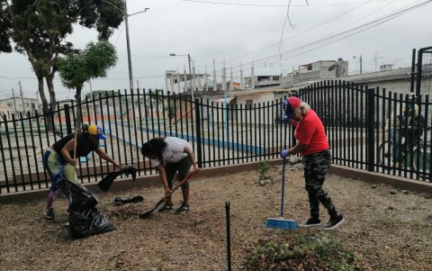 Este es el tercer espacio que intervienen colaboradores de la fundación en conjunto con  moradores del sector.