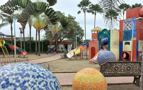 Estado. El parque permanece vacío y ha empezado a deteriorarse.