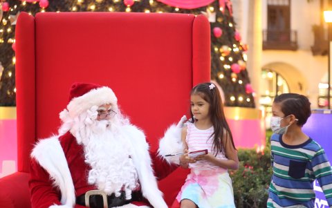 Dinamismo. Niños y familias enteras se fotografiaron con Papá Noel.
