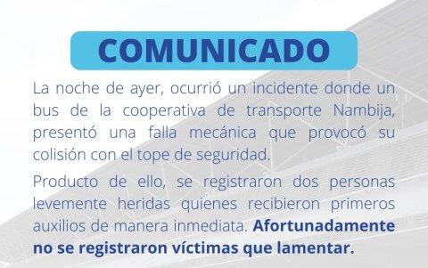 Comunicado de la Terminal Terrestre de Guayaquil