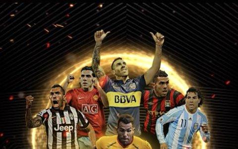 El afiche de Barcelona haciendo alusión a Carlos Tévez.