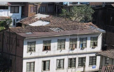 Así lucía una de las dos casas patrimoniales que se fueron abajo el pasado 15 de diciembre.