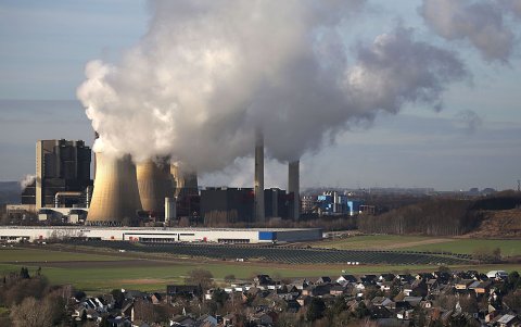 Alemania. Central eléctrica de carbón en Renania del Norte-Westfalia.