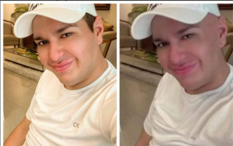 Foto editada por las páginas de farándula.