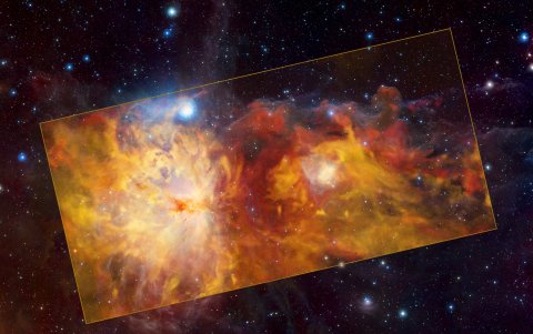 El Observatorio Europeo Austral (ESO) publica una nueva imagen de la Nebulosa de la Flama, situada en la constelación de Orión.