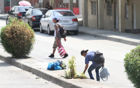 Hay mucha basura en los parterres de Colina de la Alborada